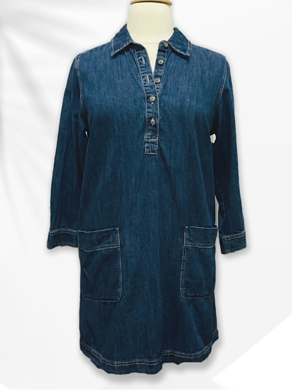NWT Old Navy Denim Shirt Dress with Patch Pockets - XL